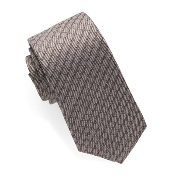 GUCCI Brown Made In Italy Silk And Wool Blend Designer Tie - Picture 1 of 1